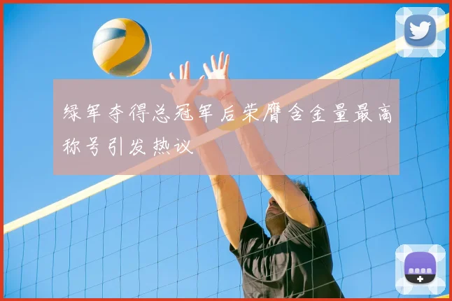 绿军夺得总冠军后荣膺含金量最高称号引发热议